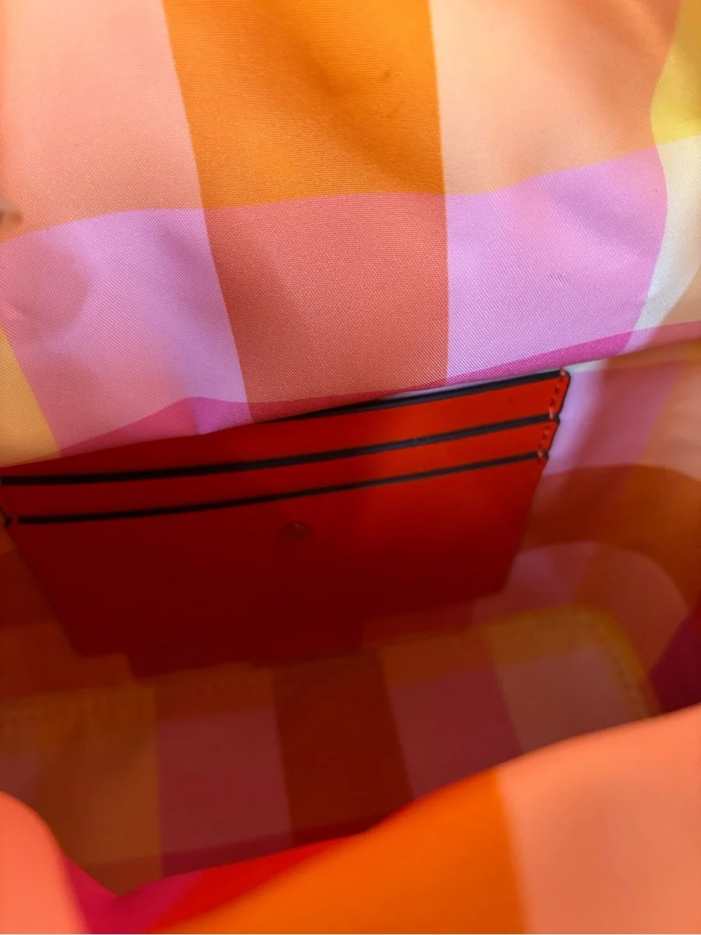 Kate Spade Sam Madras Plaid Wicker Mini Satchel